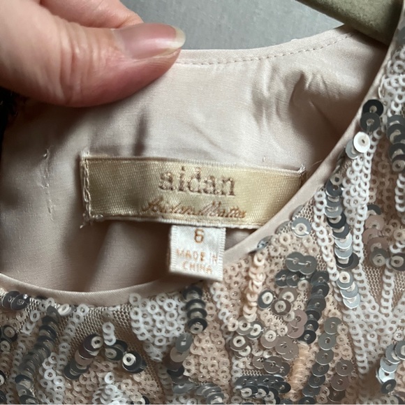 Aidan by Aidan Mattox Sequin Party Sleeveless Dress Sz 6 - Picture 4 of 10